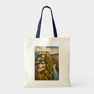 Slovakia Illustration Travel Art Vintage Tote Bag