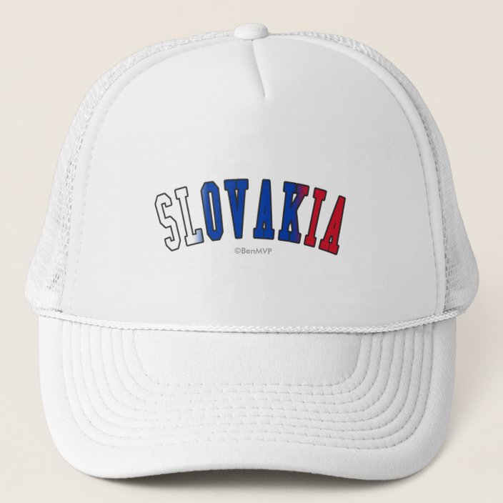 Slovakia in National Flag Colors Mesh Hat