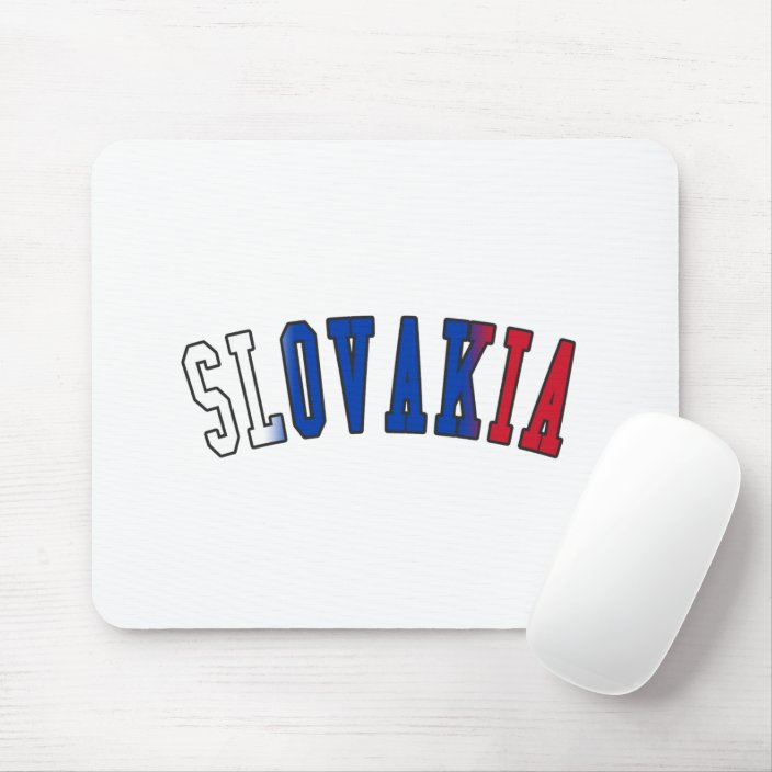 Slovakia in National Flag Colors Mousepad