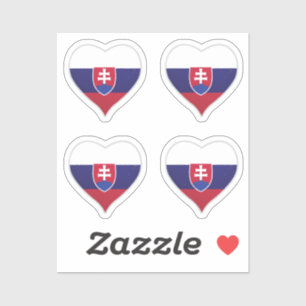 Slovakia love flag pride heart sticker