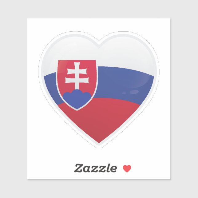 Slovakia  Love Flag Sticker (Sheet)