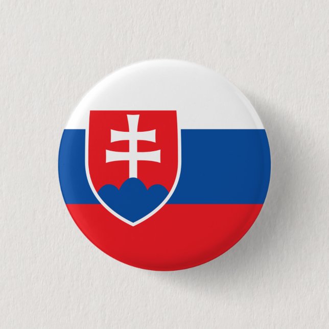 Slovakia National Flag Button (Front)