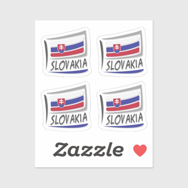 Slovakia  Pride X Flag  Sticker (Sheet)