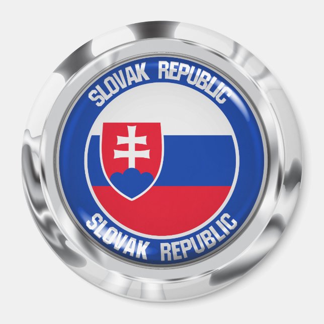 Slovakia Round Emblem Magnet (Front)