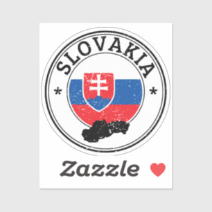 Slovakia Seal Sticker Round Flag For Laptop Book..