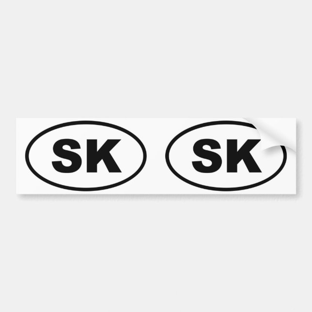 Slovakia SK European oval Bumper Sticker (Front)