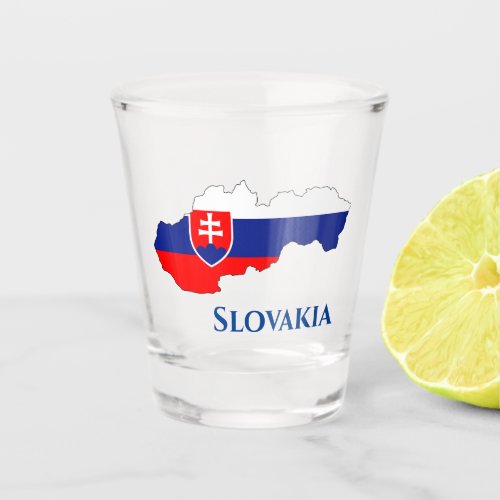 Slovakia Slovak Flag Map Shot Glass