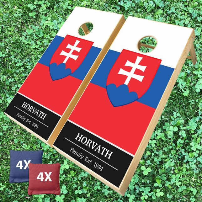 Slovakia & Slovak Flag personalized / Family fun Cornhole Set (Creator Uploaded)