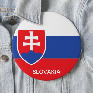 Slovakia Slovakian Flag Emblem Europe Button