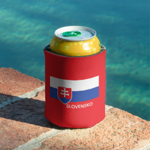 Slovakia Slovakian Flag Emblem Europe Can Cooler