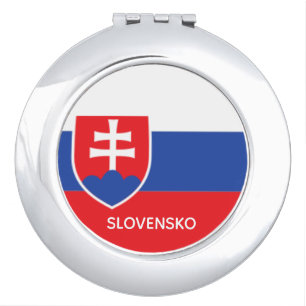 Slovakia Slovakian Flag Emblem Europe Compact Mirror