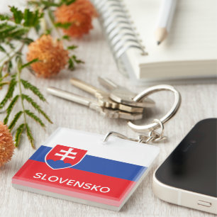 Slovakia Slovakian Flag Emblem Europe Keychain