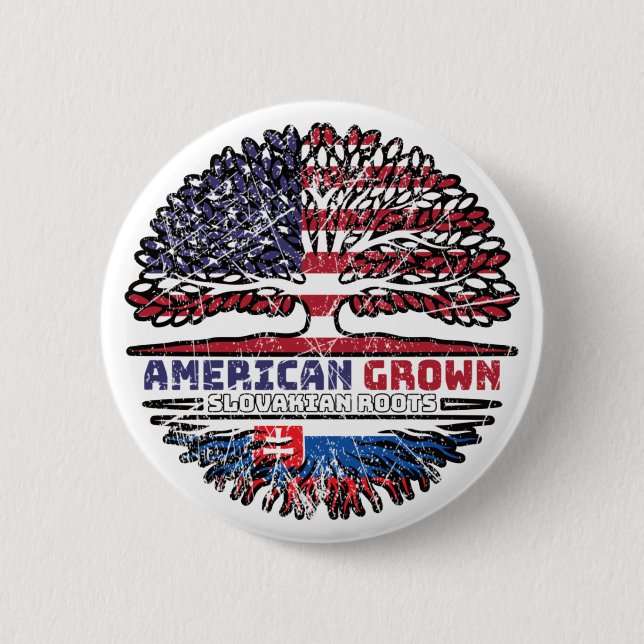 Slovakia Slovakian US American USA United States Button (Front)
