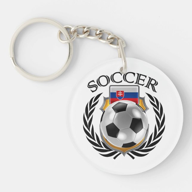 Slovakia Soccer 2016 Fan Gear Keychain (Front)
