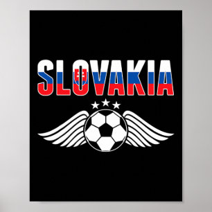 Slovakia Soccer Fans Jersey - Slovak Flag Footbyll Poster