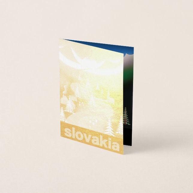 Slovakia travel poster foil card (Front)
