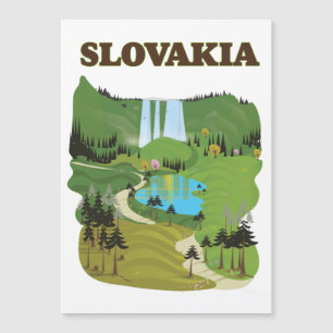 Slovakia Vintage style travel poster.