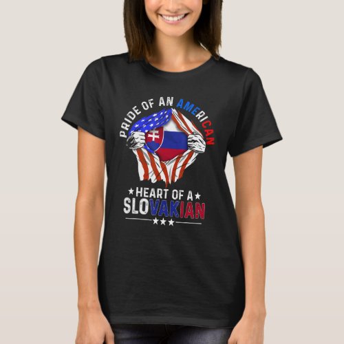 Slovakian American America Pride Foreign Slovakia  T_Shirt