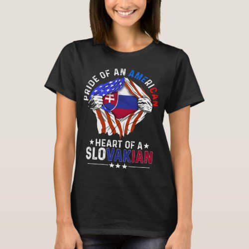 Slovakian American Foreign Slovakia Flag T_Shirt