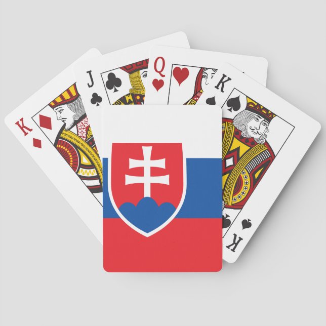 Slovakian flag poker cards (Back)