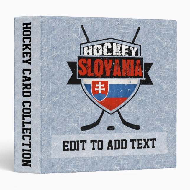 Slovakian Ice Hockey Trading Card Album, Customize Binder (Front/Spine)