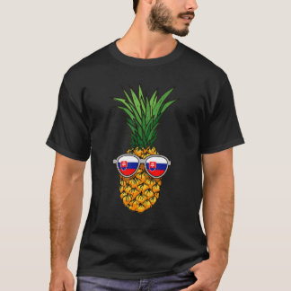 Slovakian Pineapple Slovakia Flag Sunglasses Summe T-Shirt