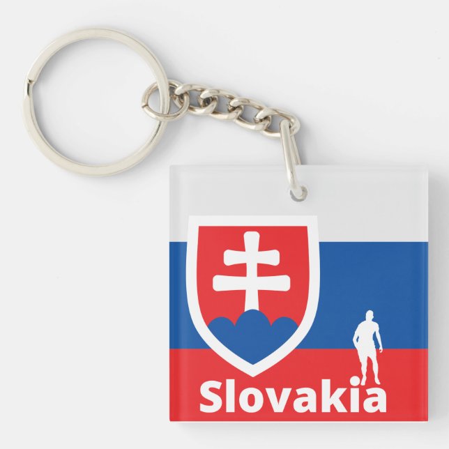 Slovakian soccer  keychain (Front)