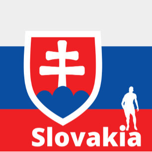 Slovakian soccer square sticker