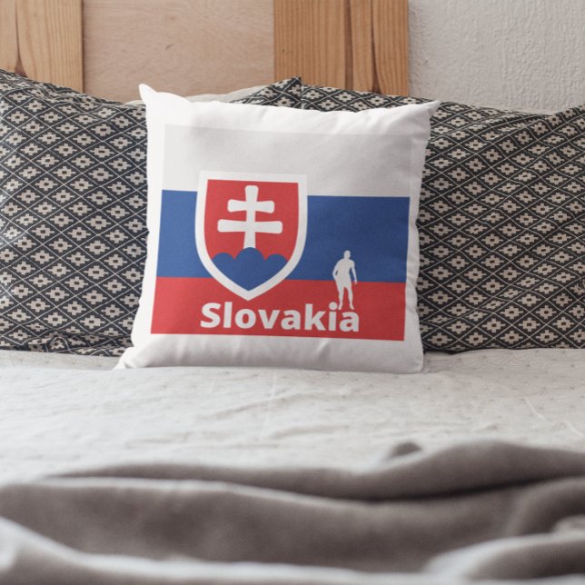 Slovakian soccer  throw pillow (Creator Uploaded)
