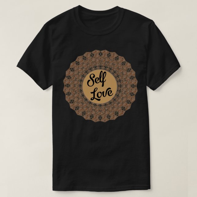 Slove motivation brown mandala art T-Shirt (Design Front)