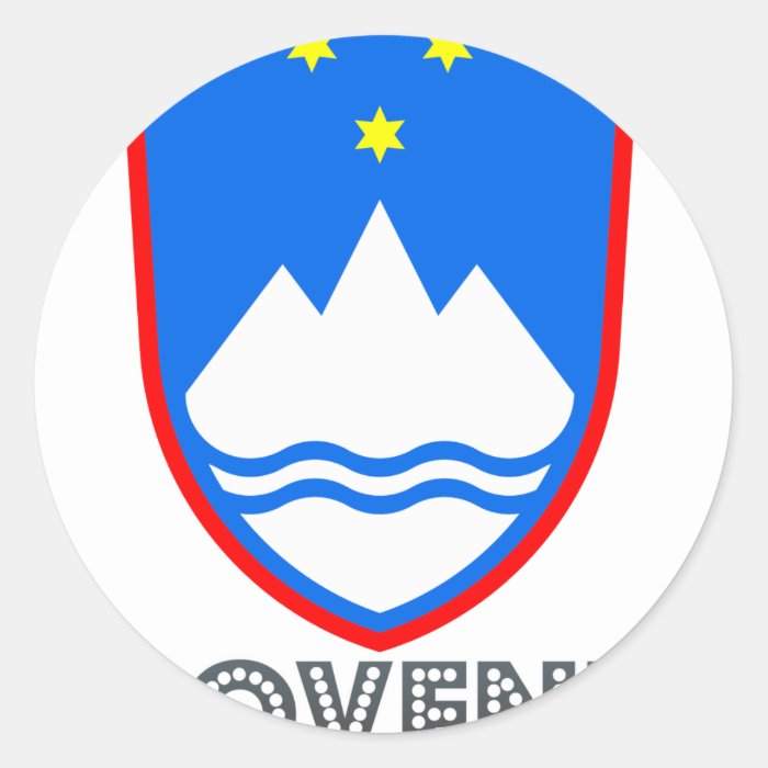 Slovene Emblem Round Stickers