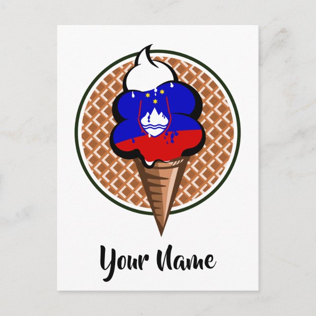 Slovene flag ice cream postcard (Front)