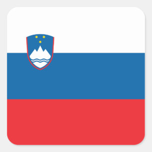 Slovene Flag Square Sticker