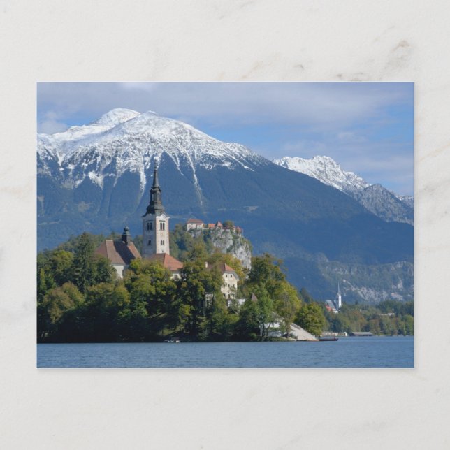 Slovenia, Bled, Lake Bled, Bled Island, Bled Postcard (Front)