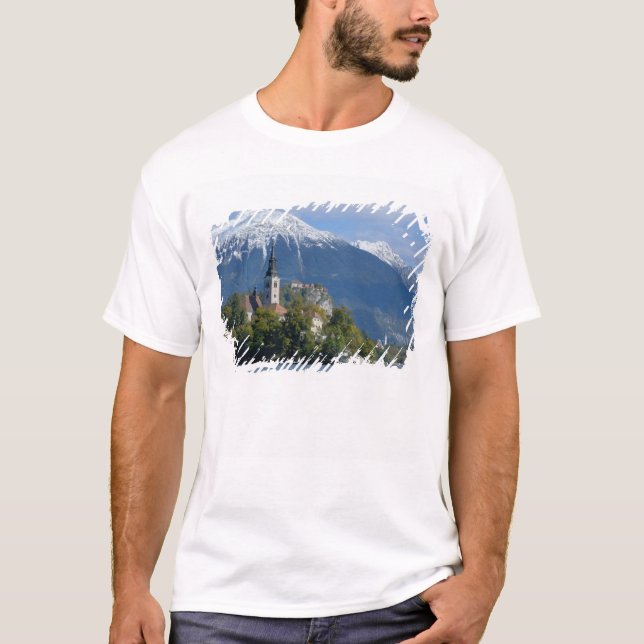 Slovenia, Bled, Lake Bled, Bled Island, Bled T-Shirt (Front)