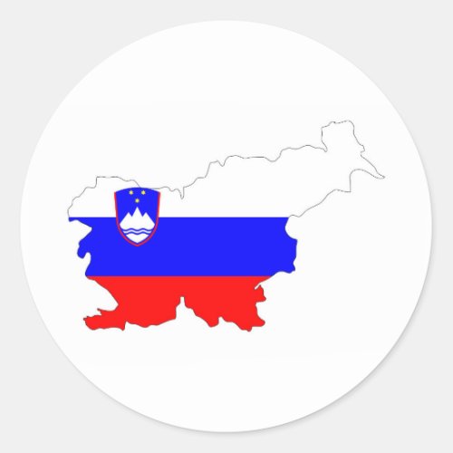 slovenia country flag map shape silhouette symbol classic round sticker