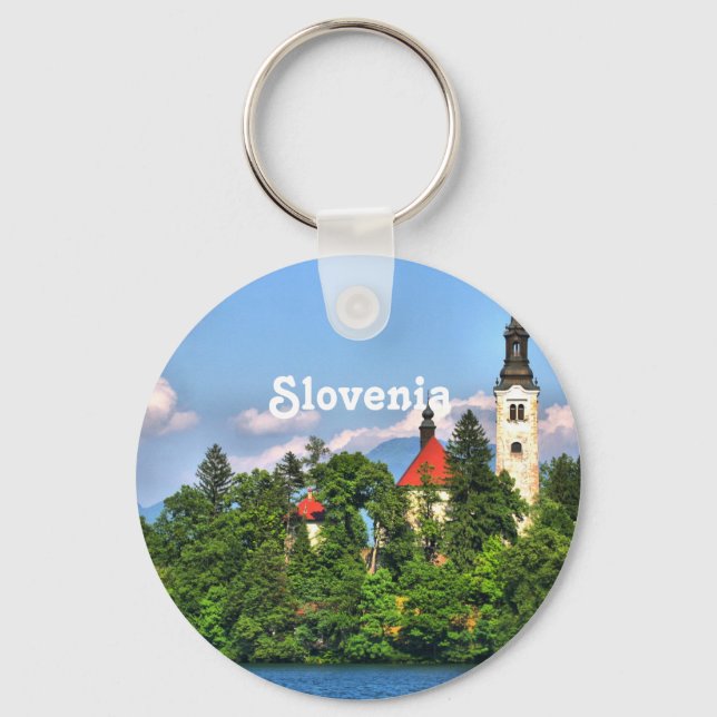 Slovenia Countryside Keychain (Front)