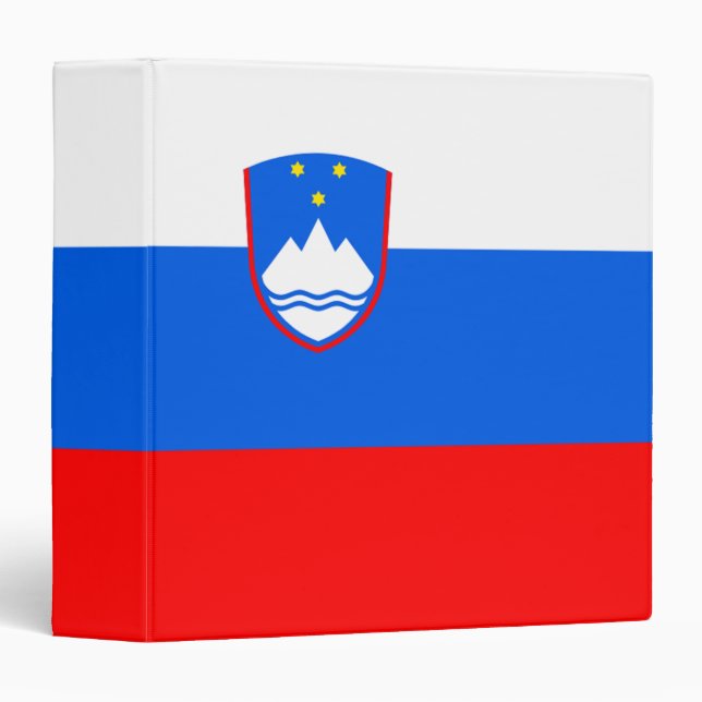 Slovenia Flag 3 Ring Binder (Front/Spine)