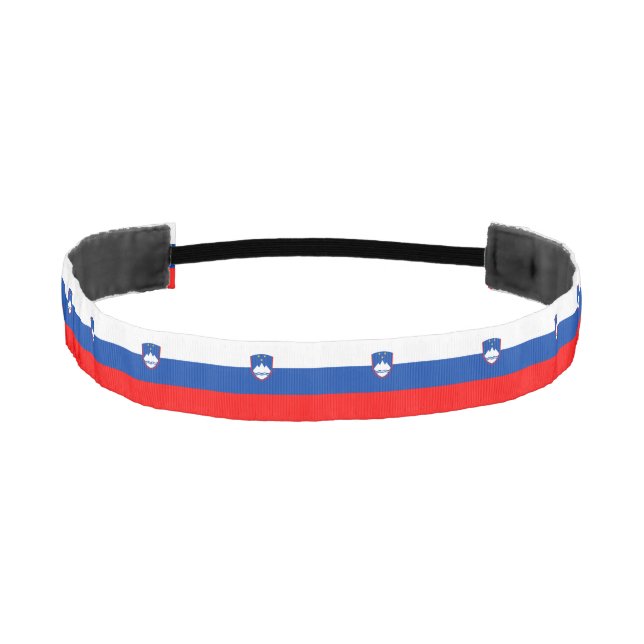 Slovenia Flag Athletic Headband (Front)