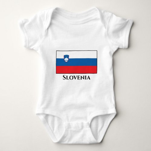Slovenia Flag Baby Bodysuit