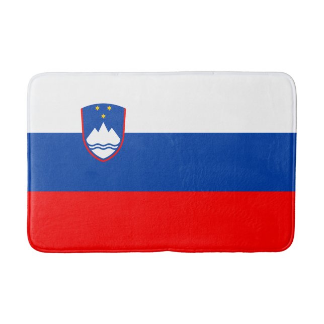Slovenia Flag Bath Mat (Front)