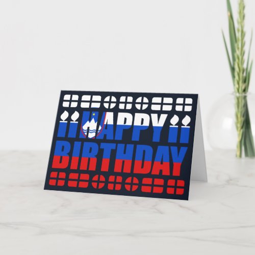 Slovenia Flag Birthday Card