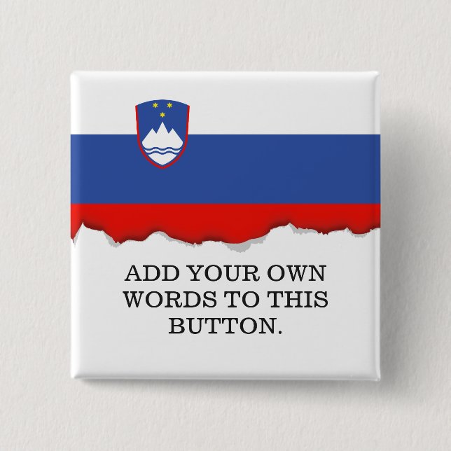 Slovenia Flag Button (Front)