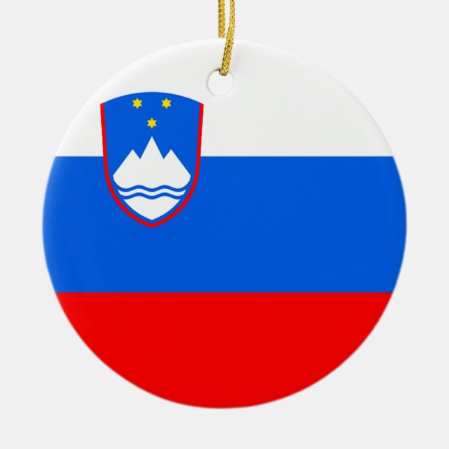 Slovenia Flag Ceramic Ornament (Front)