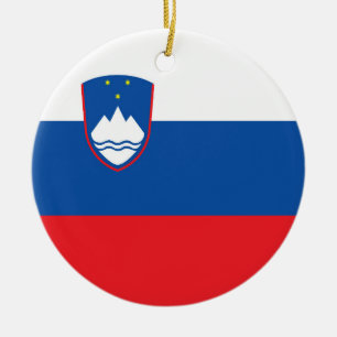 Slovenia flag ceramic ornament