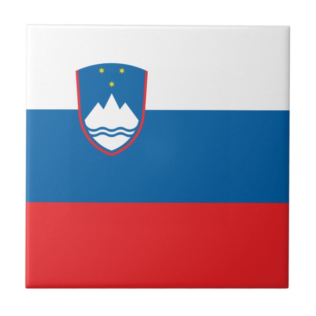 Slovenia Flag Ceramic Tile (Front)