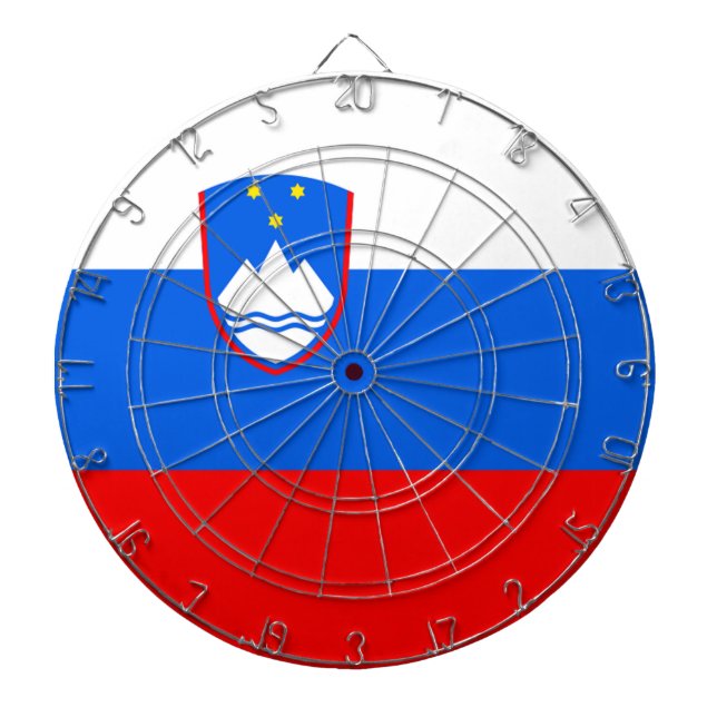 Slovenia Flag Dart Board (Front)