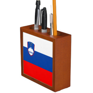 Slovenia Flag Desk Organizer
