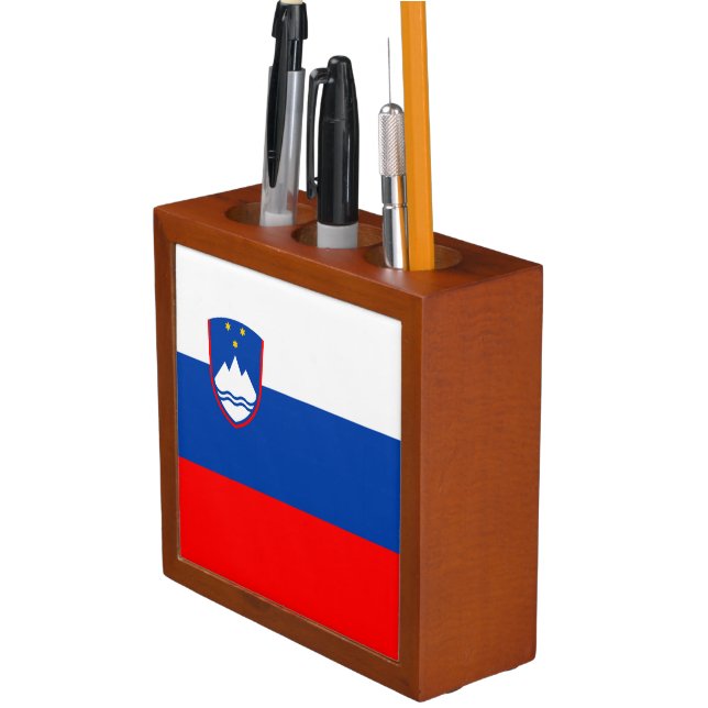 Slovenia Flag Desk Organizer (In Situ)