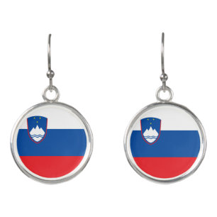 Slovenia flag earrings